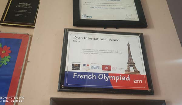 French Olympiad Award - Ryan International School, Jaipur